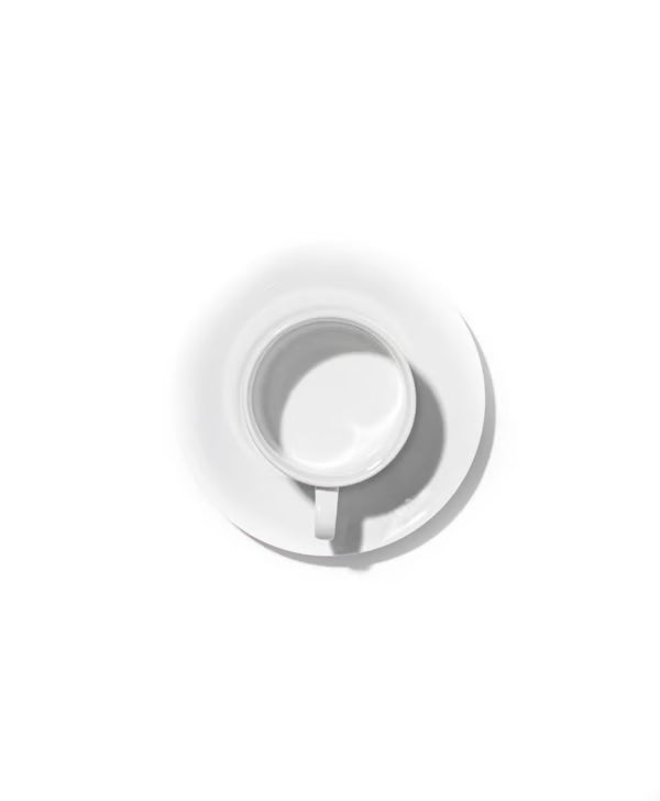 JAN White Porcelain Espresso Cup and Saucer (Set of 4)