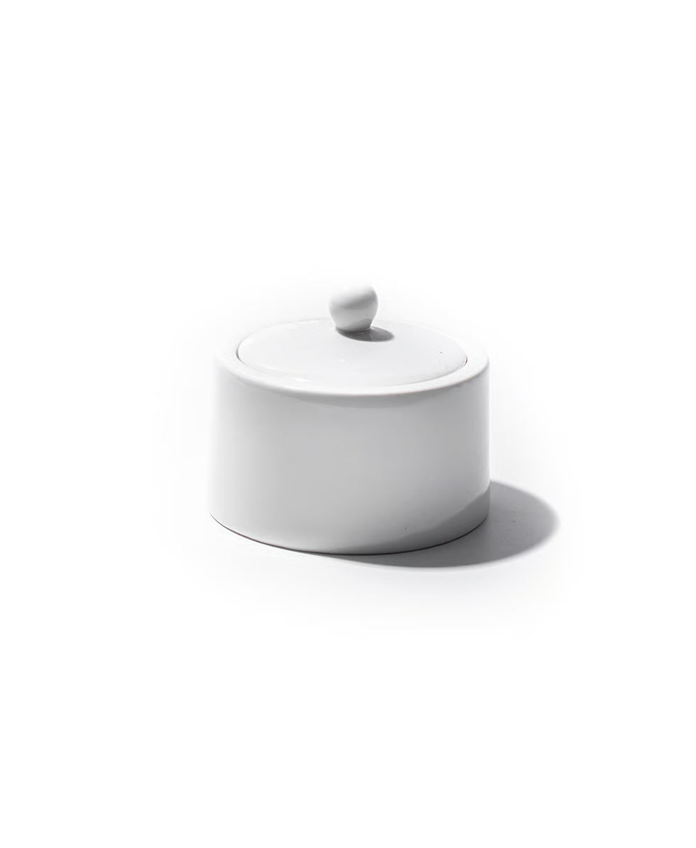 JAN Classic White Porcelain Sugar Pot