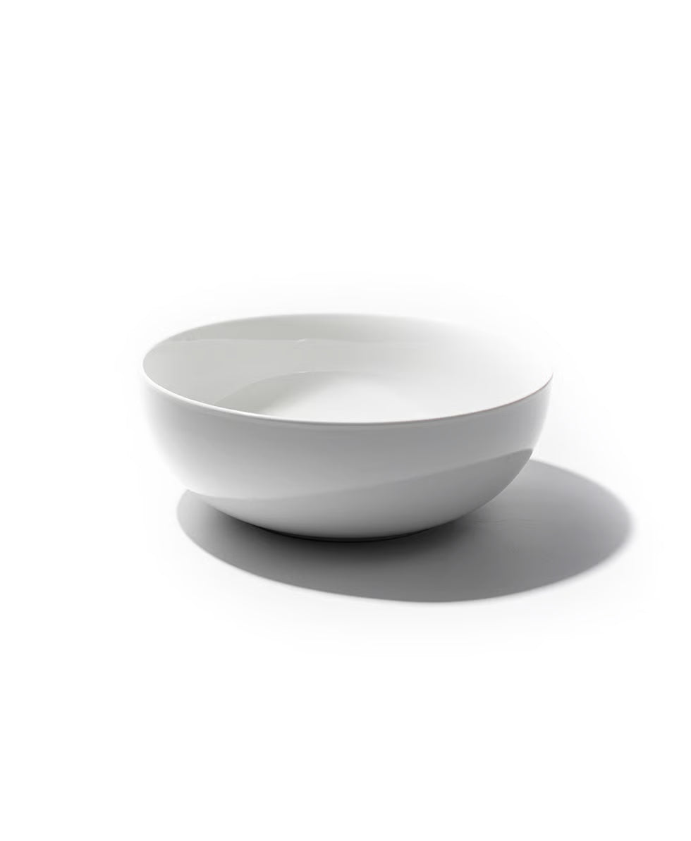 JAN Classic White Porcelain Salad Bowl