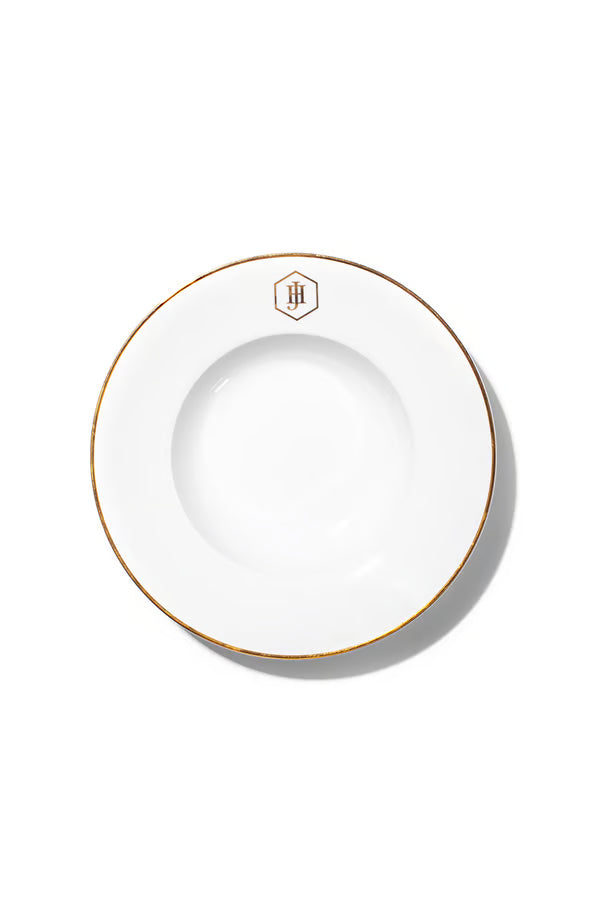 JAN Gold Rimmed Pasta Bowl (Set of 4)