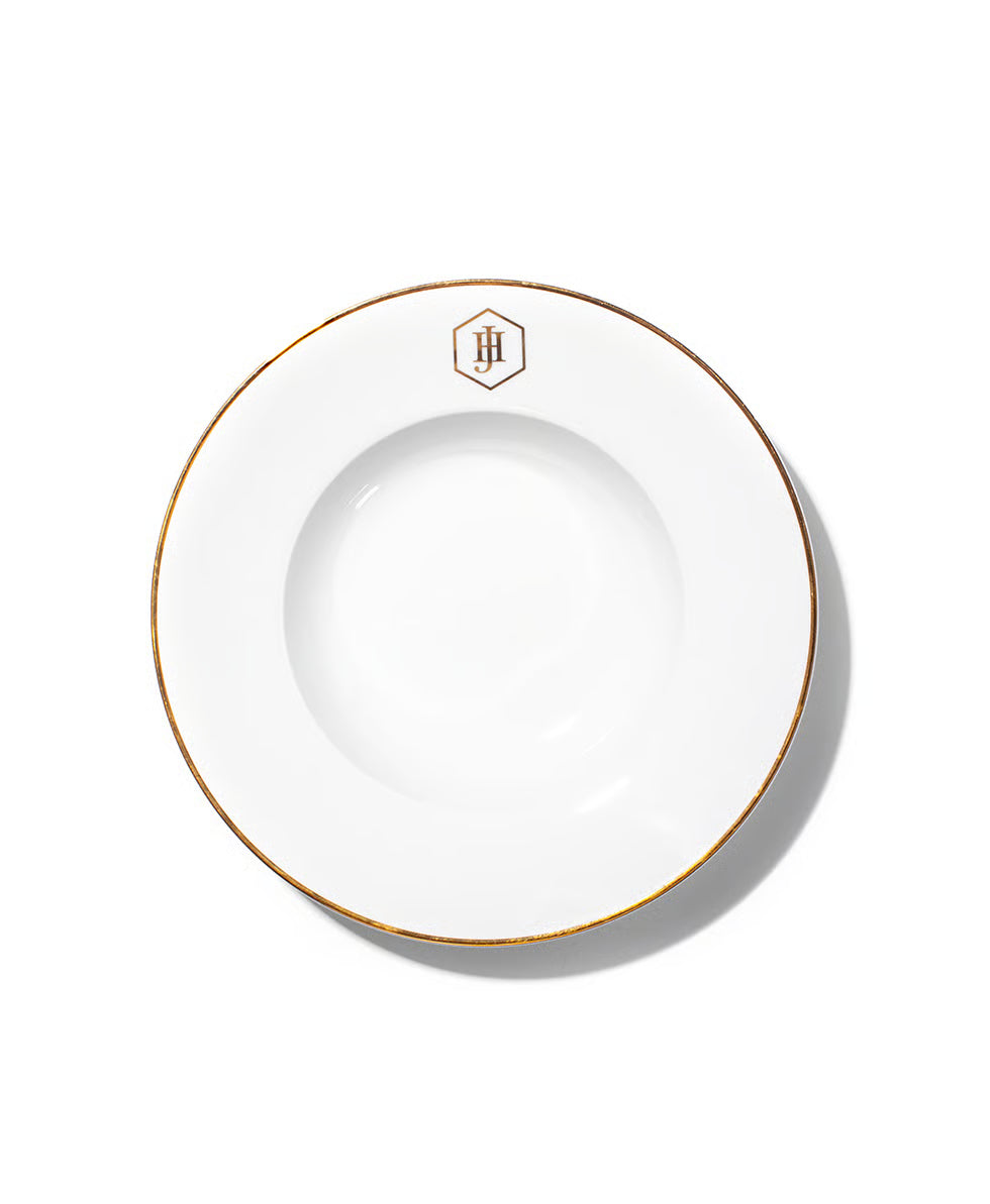 JAN Gold Rimmed Pasta Bowl (Set of 4)