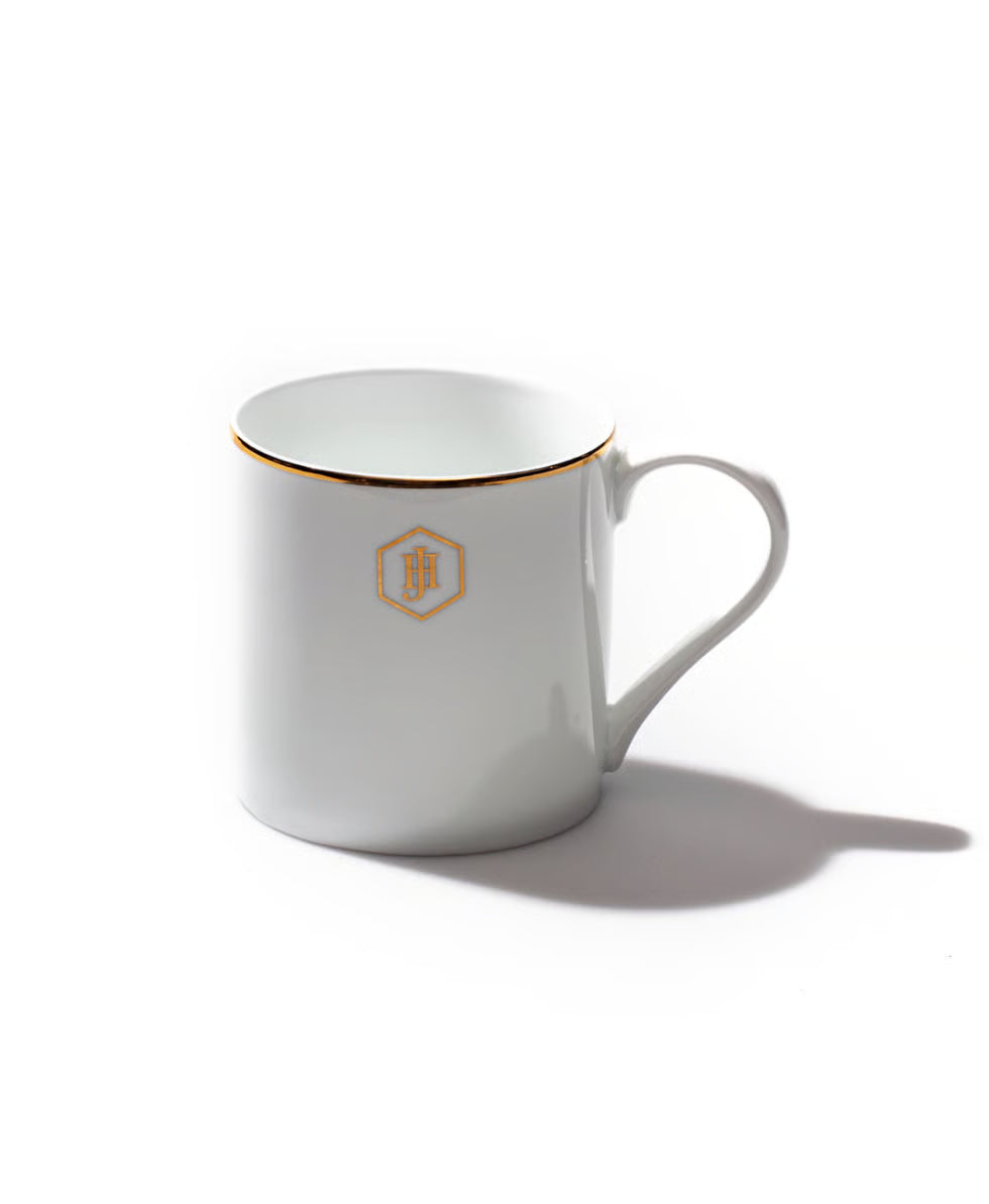 JAN Gold Rimmed Coffee Mug (Set of 4)
