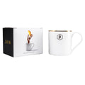 JAN Gold Rimmed Coffee Mug in a Gift Box