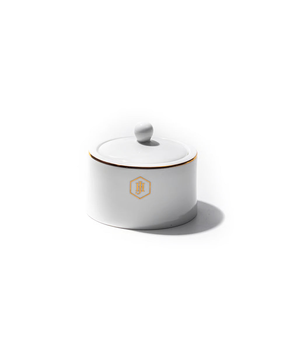 JAN Elegant Gold Rimmed Sugar Pot