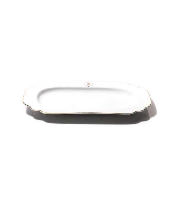 JAN Gold Rimmed Serving Platter 38 cm