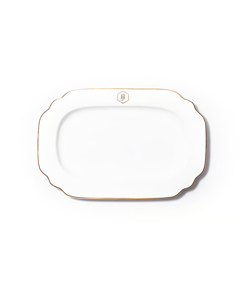 JAN Gold Rimmed Serving Platter 38 cm